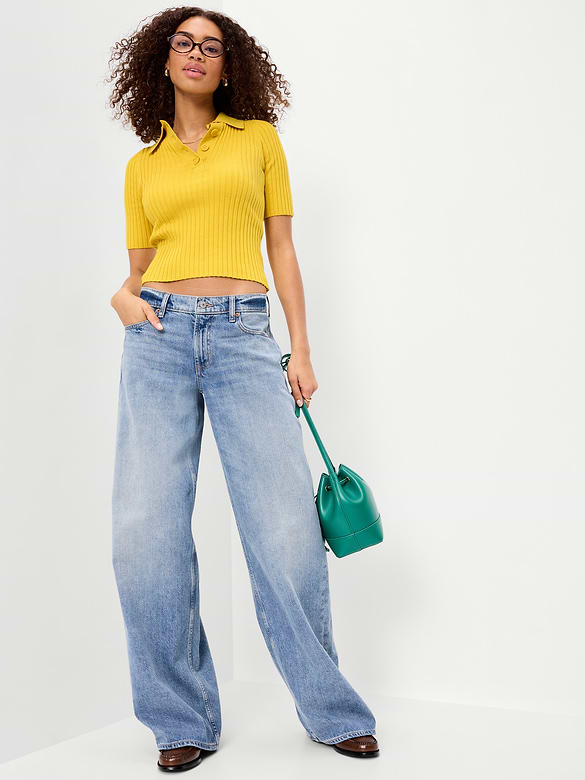 Short-Sleeve Ribbed Polo