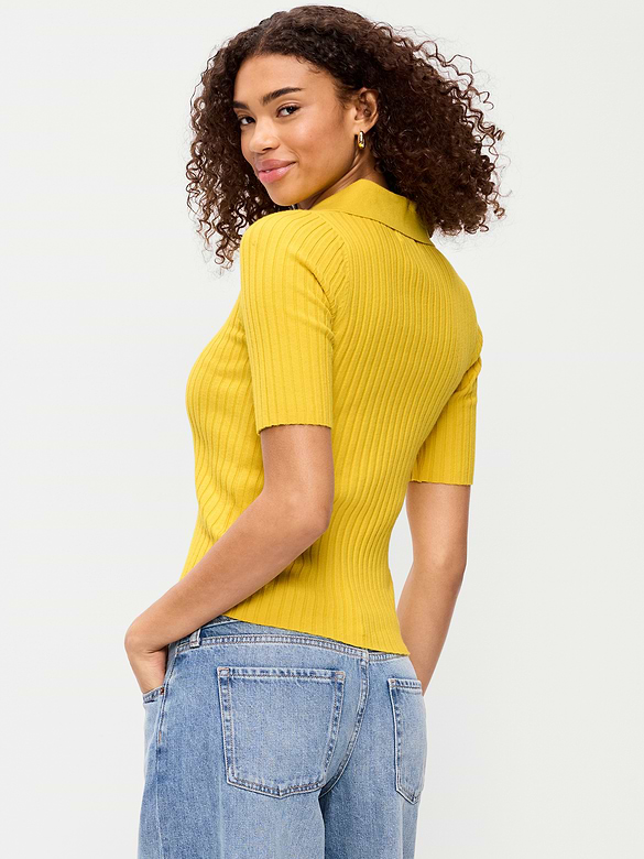 Short-Sleeve Ribbed Polo