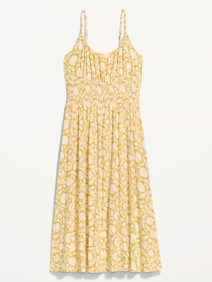 Image number 6 showing, Fit & Flare Jersey Smocked-Waist Midi Dress