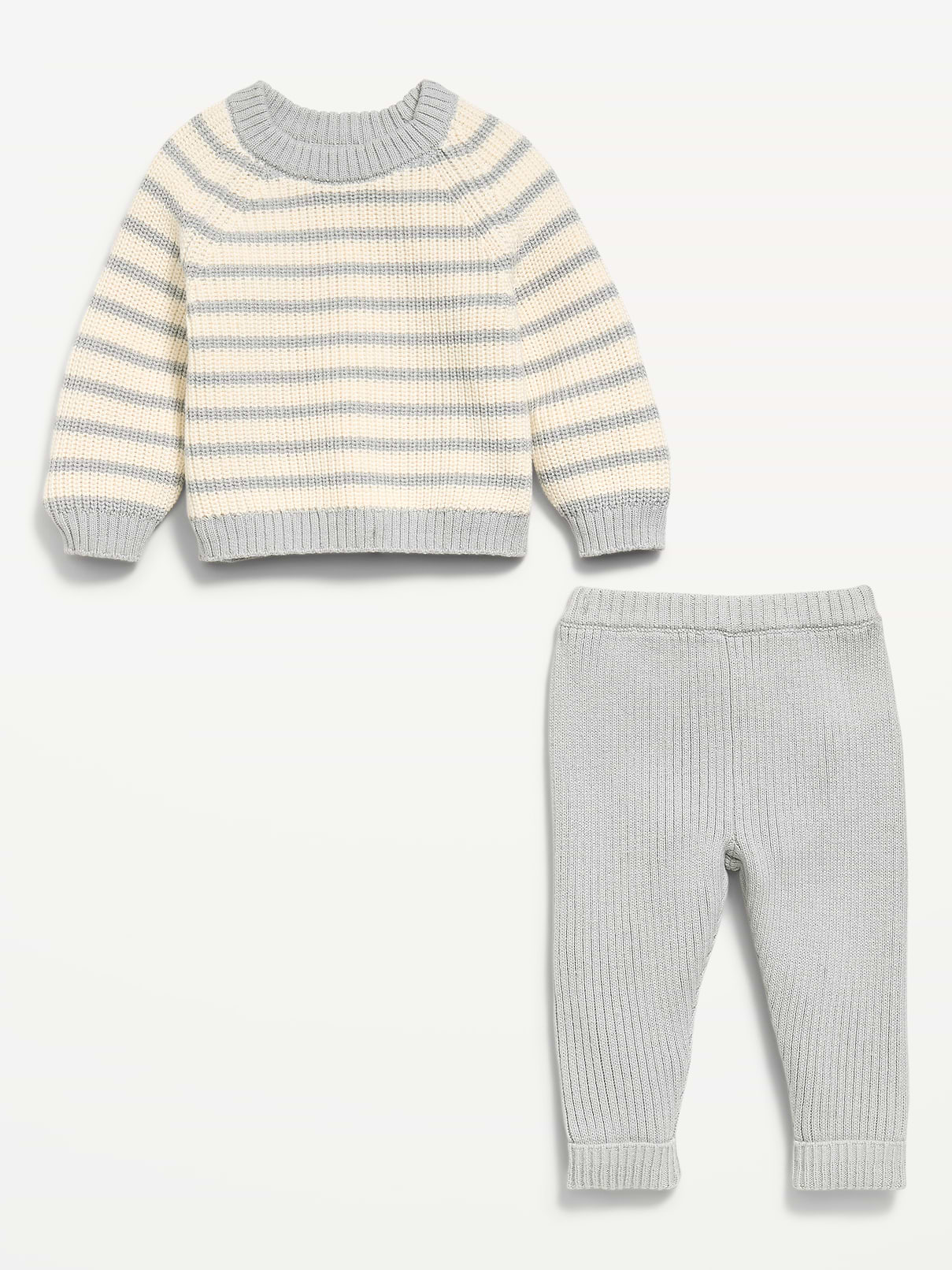 Image number 3 showing, Cozy Ribbed Sweater and Leggings Set for Baby
