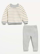 Image number 3 showing, Cozy Ribbed Sweater and Leggings Set for Baby