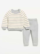 Image number 1 showing, Cozy Ribbed Sweater and Leggings Set for Baby