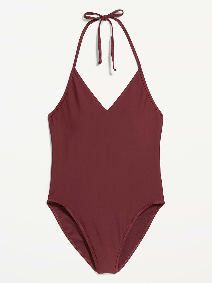 Image number 4 showing, V-Neck Halter Swimsuit
