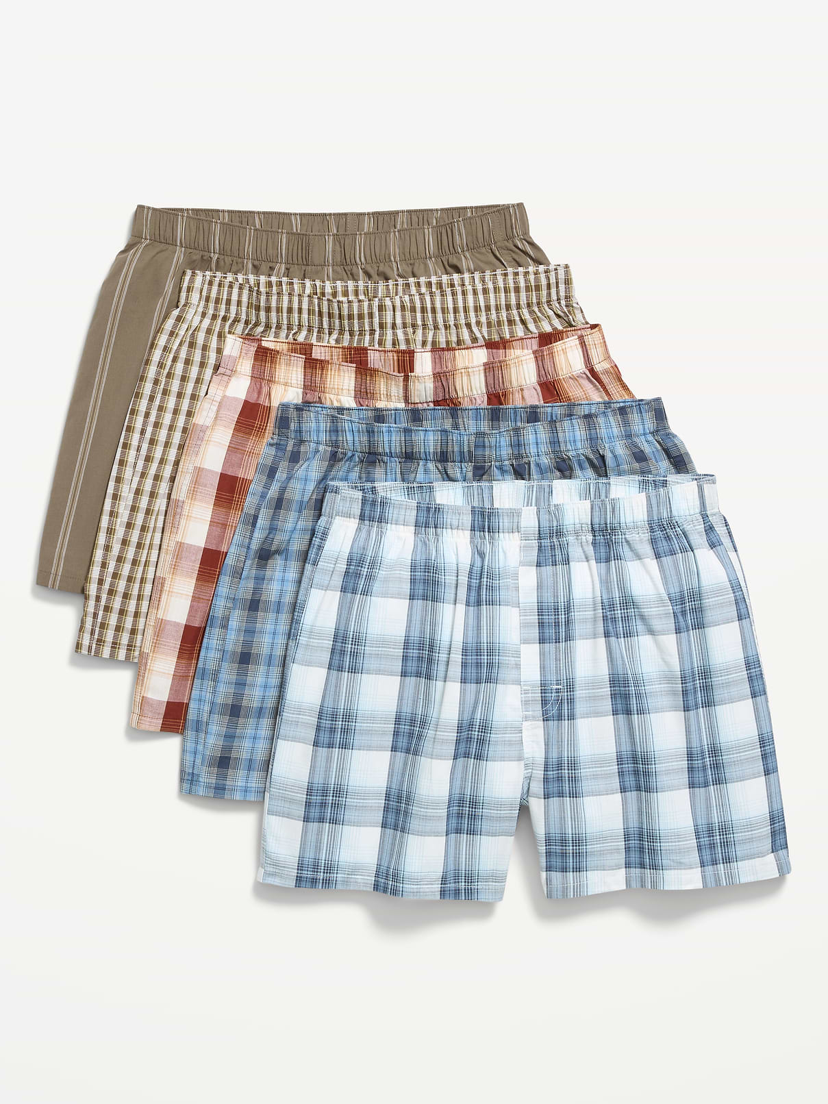 Image number 1 showing, 5-Pack Soft-Washed Boxer Shorts -- 3.75-inch inseam