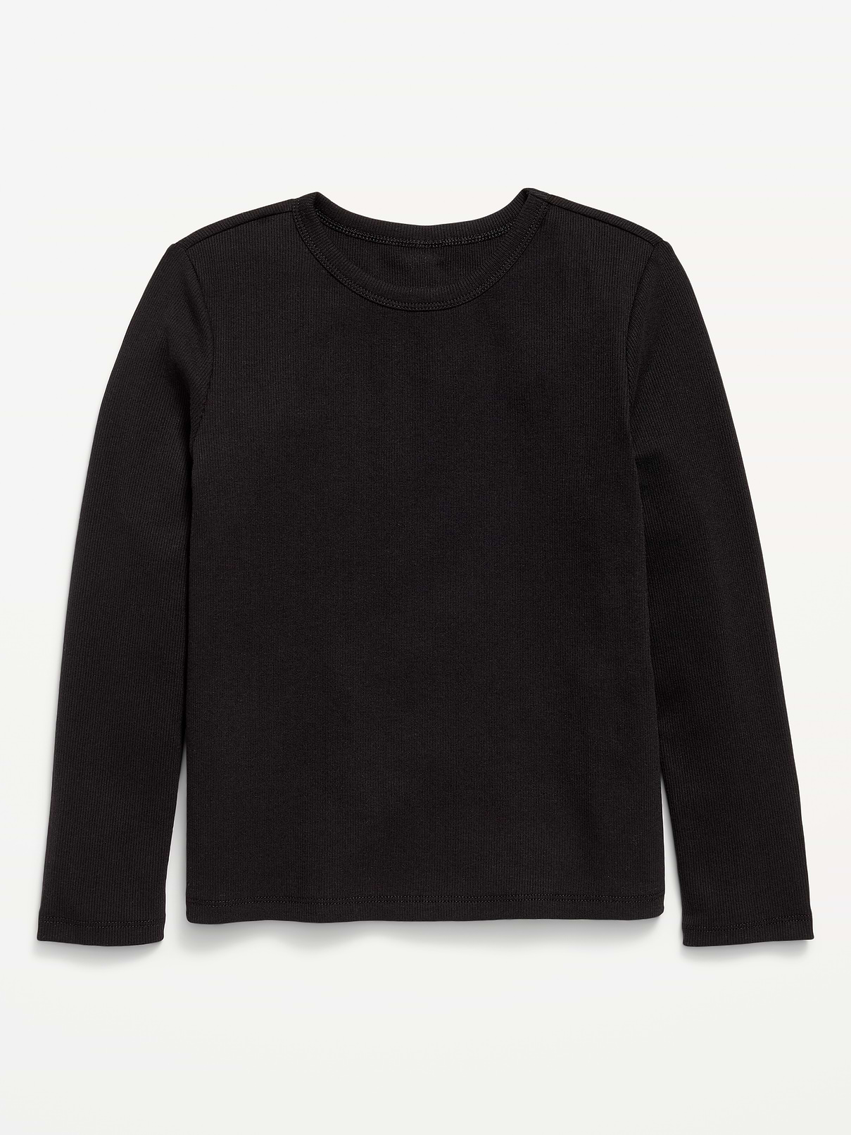 Image number 1 showing, Softest Long-Sleeve Ribbed T-Shirt for Girls