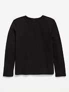 Image number 1 showing, Softest Long-Sleeve Ribbed T-Shirt for Girls