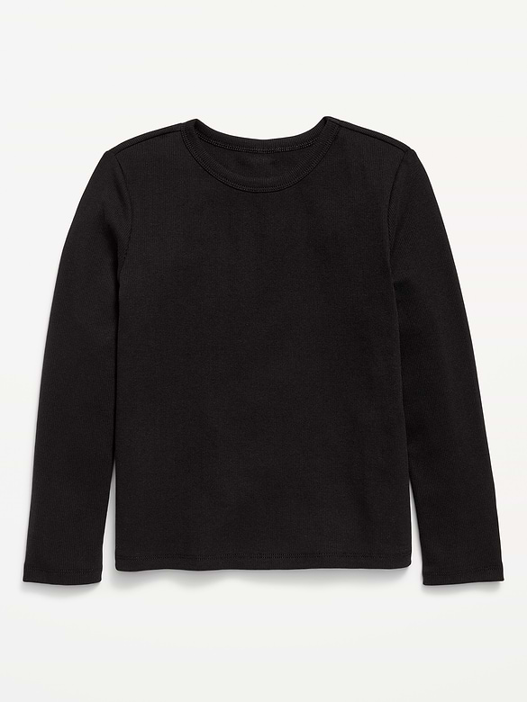 Softest Long-Sleeve Ribbed T-Shirt for Girls