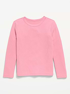 Image number 1 showing, Softest Long-Sleeve Ribbed T-Shirt for Girls