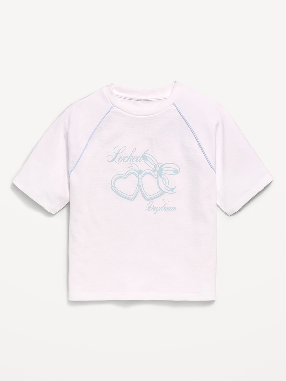 Oversized Short-Sleeve Graphic T-Shirt for Girls