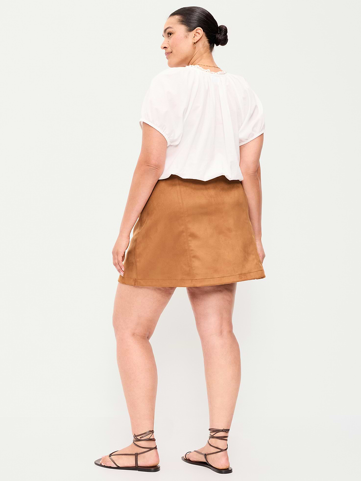Image number 8 showing, Faux-Suede Mini Skirt