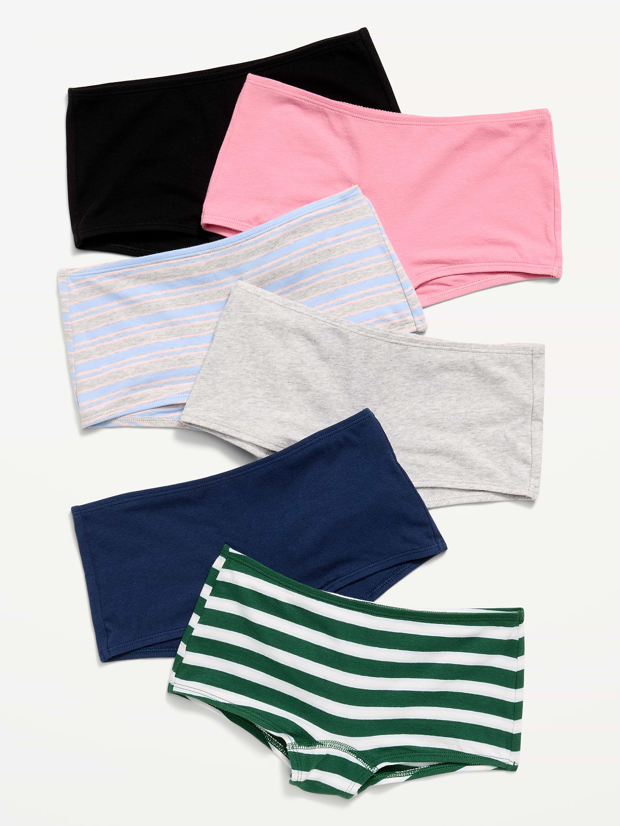 Image number 1 showing, Boyshorts Underwear 6-Pack for Girls