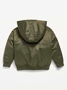 L'image numéro 3 présente Blouson d’aviateur surdimensionné hydrorésistant en satin pour tout-petit