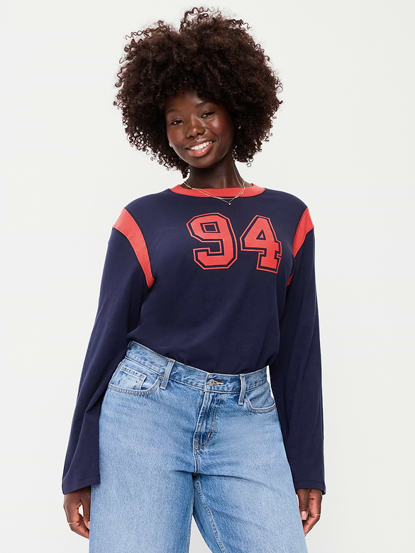 EveryWear Long-Sleeve Graphic T-Shirt