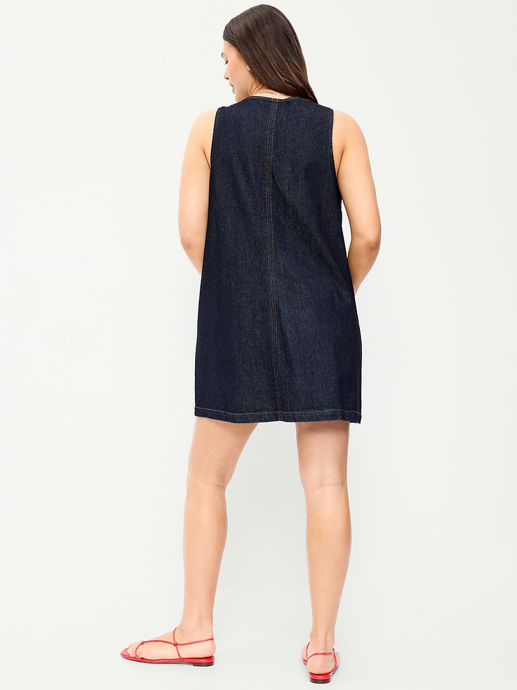 Image number 8 showing, Patch Pocket Denim Mini Dress