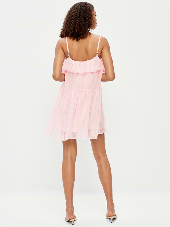 Ruffle-Front Flounce Mini Dress