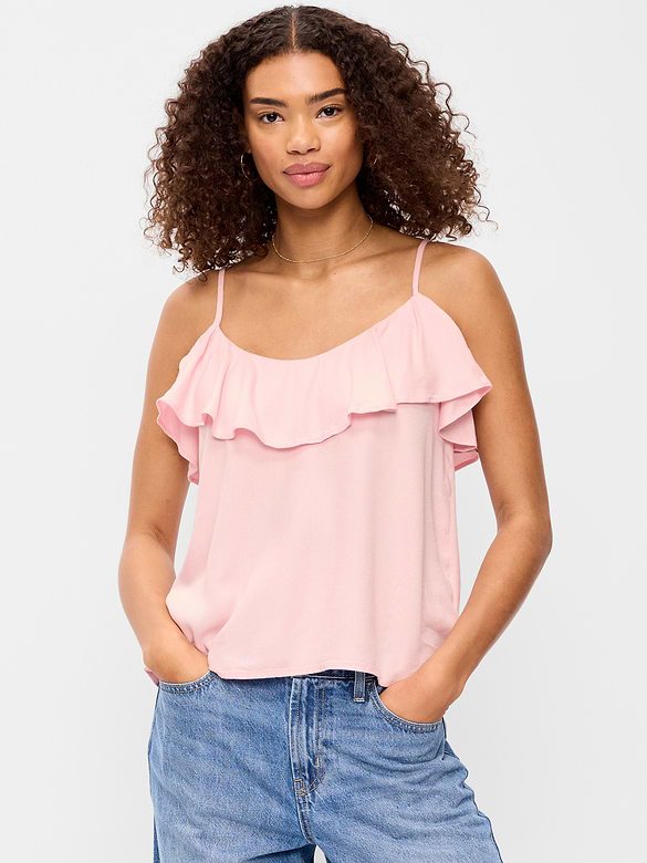 Sleeveless Ruffle Tank Top