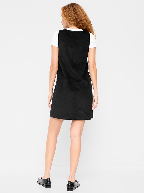 Sleeveless Pinafore Mini Dress