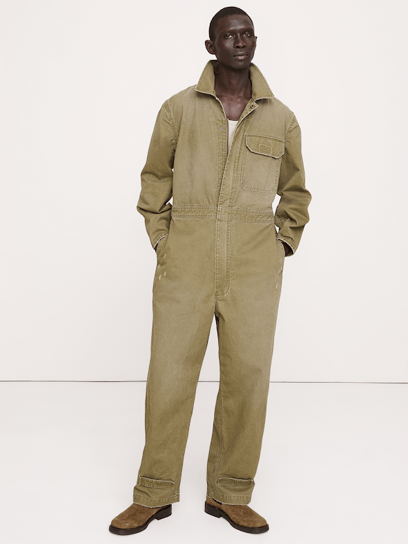 Cotton Twill Utility Jumpsuit