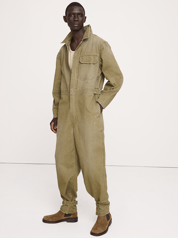 Cotton Twill Utility Jumpsuit