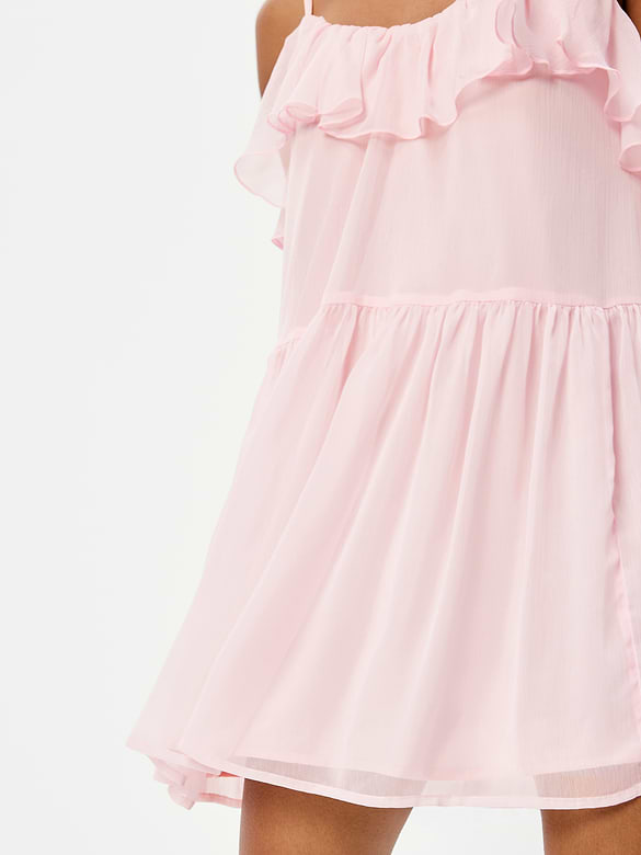 Ruffle-Front Flounce Mini Dress