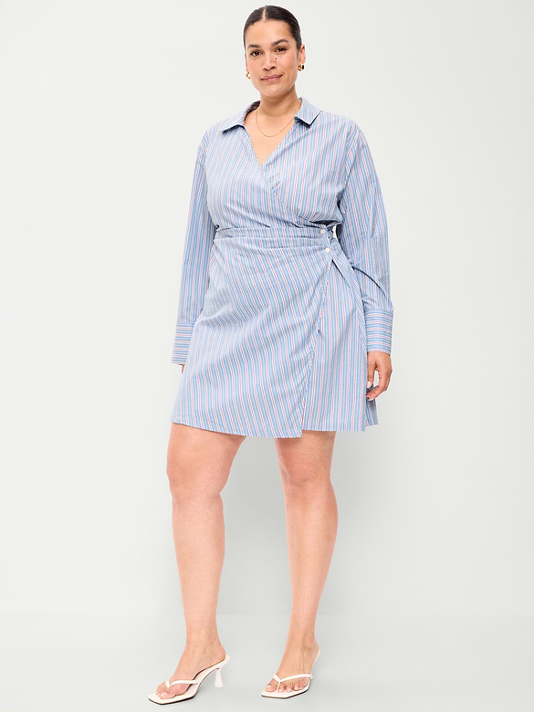 Wrap Mini Shirt Dress