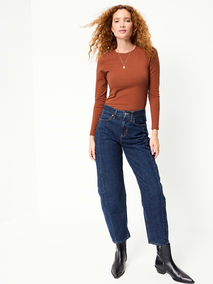 Image number 3 showing, Hug Double-Layer Crew-Neck Long-Sleeve Top