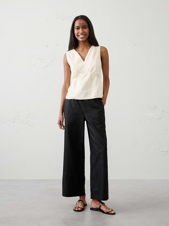 Gauze V-Neck Top
