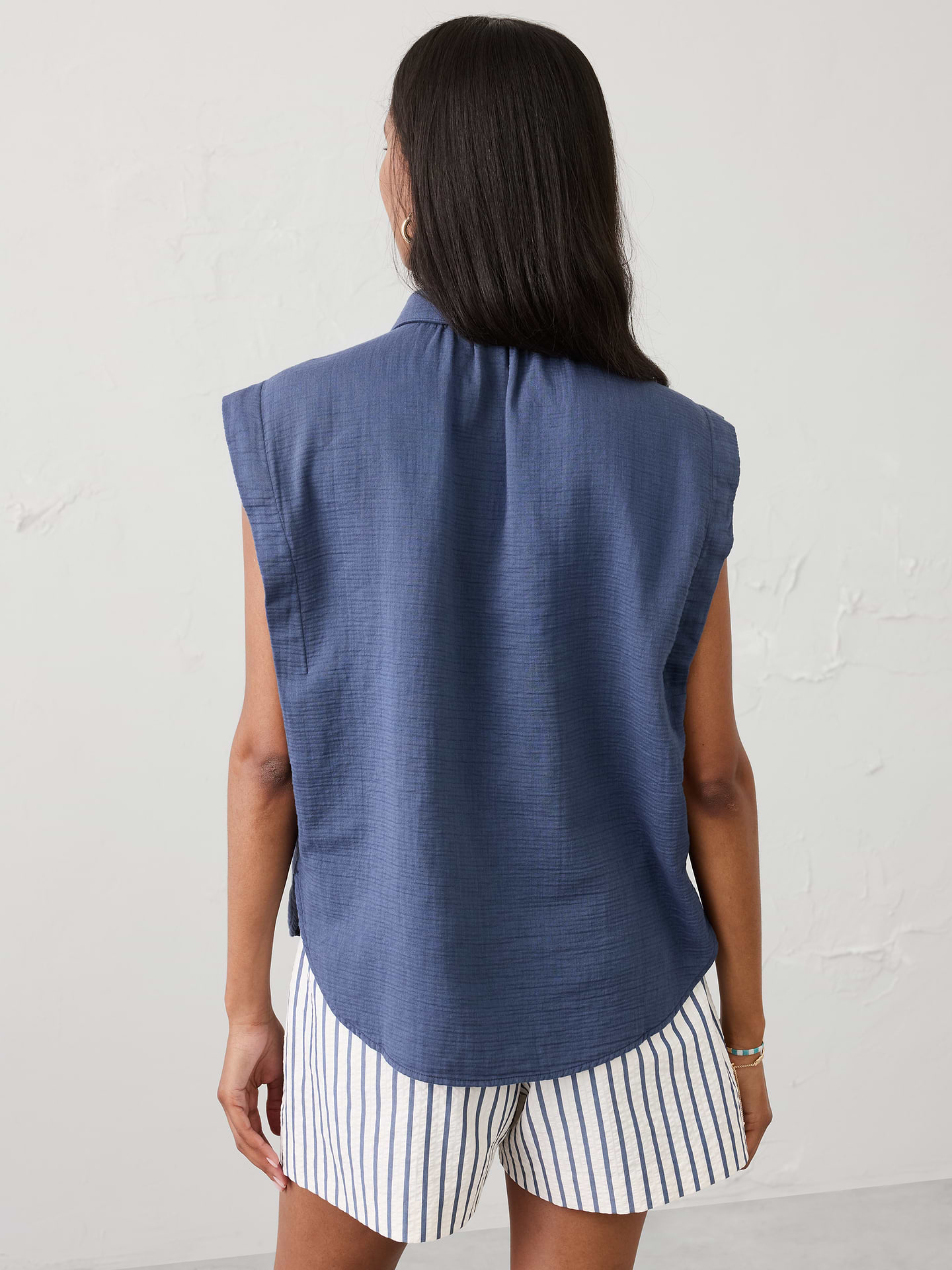 Image number 2 showing, Gauze Soft-Gathered Shirt