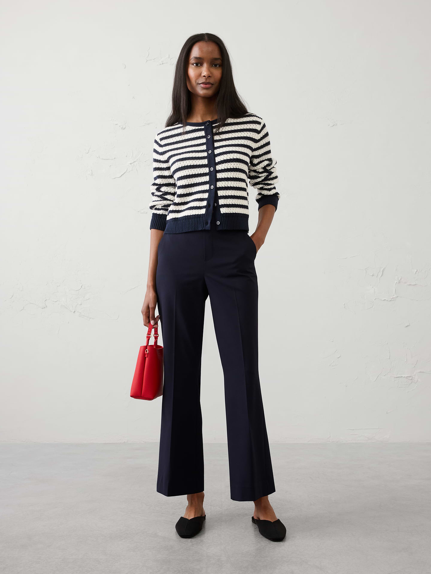 Image number 1 showing, Hayden Sculpted Bootcut High-Rise Stretch Cropped Pant