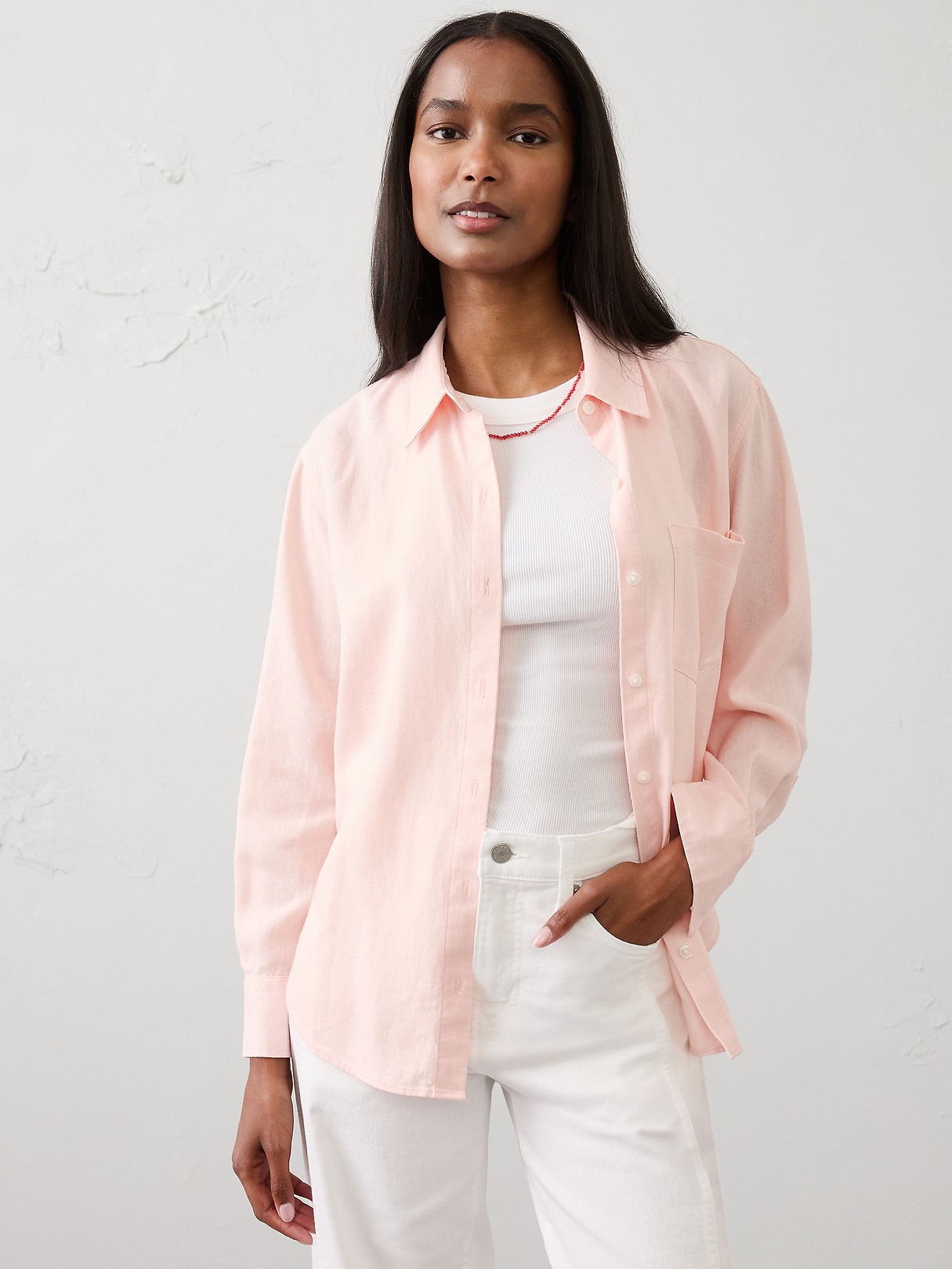 Perfect Linen-Blend Shirt | Banana Republic Factory