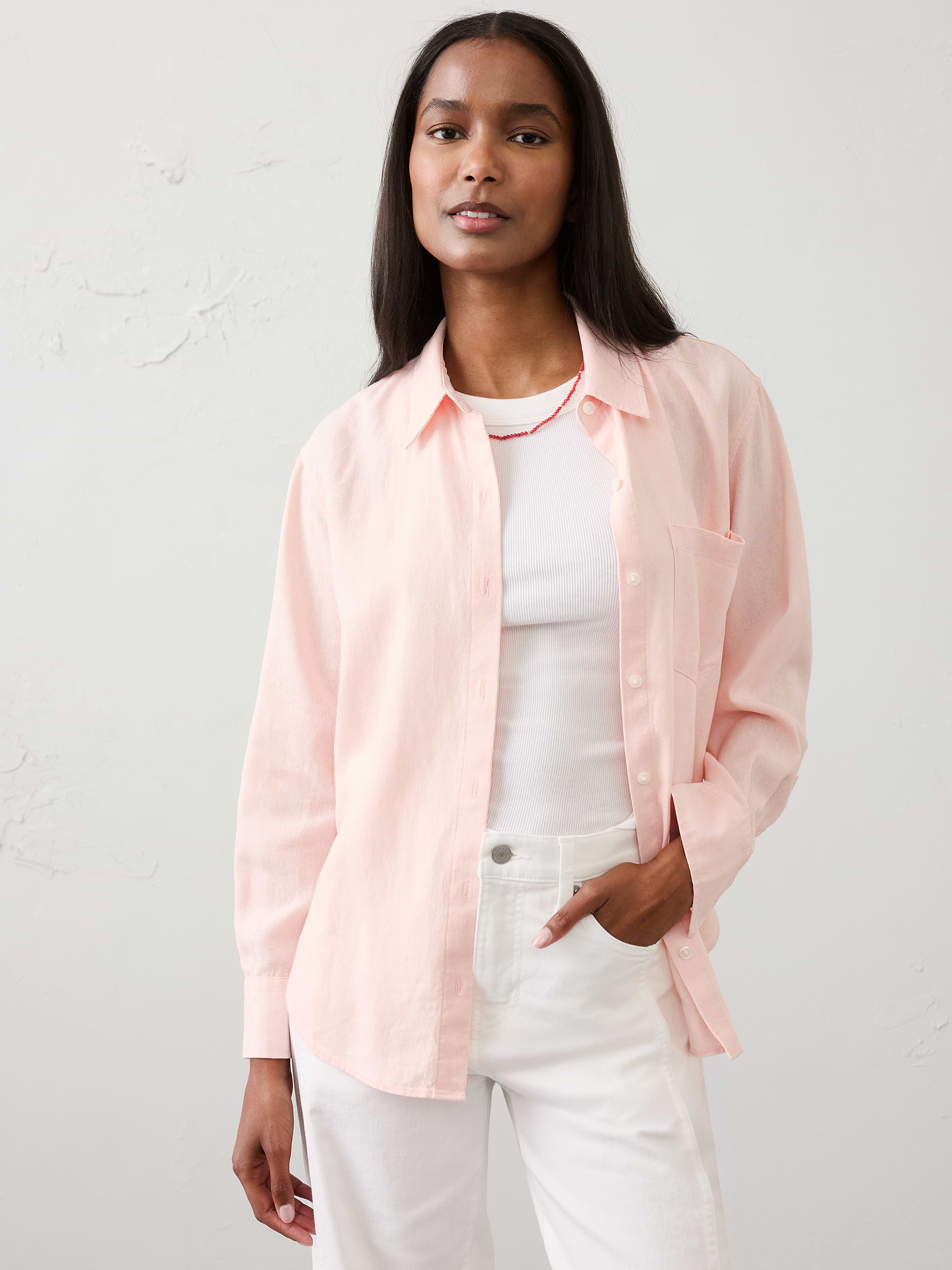Image number 1 showing, Perfect Linen-Blend Shirt