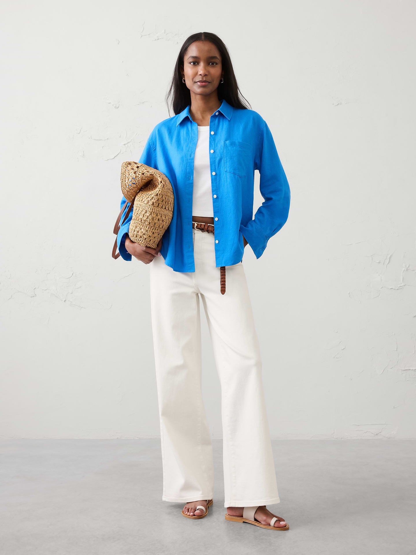 Image number 1 showing, Perfect Linen-Blend Shirt