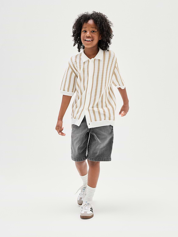 Kids Pull-On Loose Sweatpant Jean Shorts