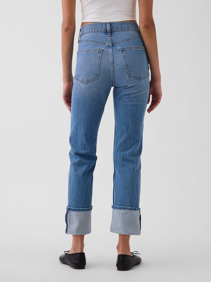 Image number 4 showing, High Rise Cuffed '90s Slim Straight Jeans