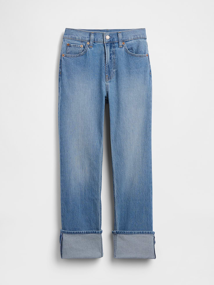 Image number 6 showing, High Rise Cuffed '90s Slim Straight Jeans