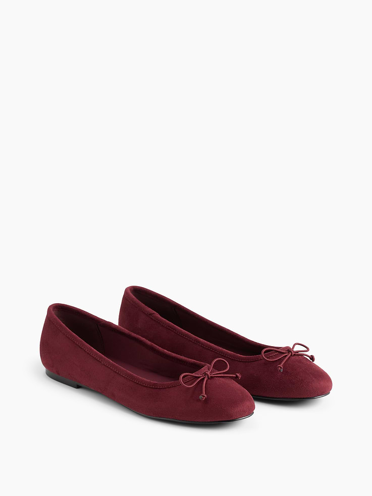 Image number 2 showing, Vegan Suede Ballet Flats