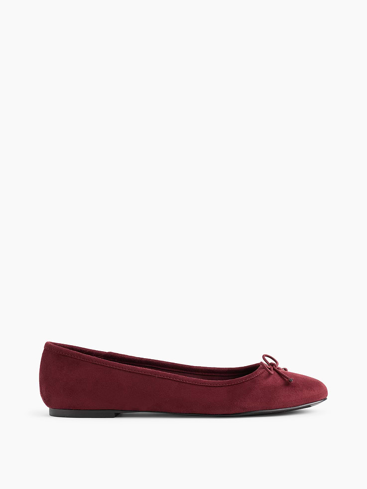 Image number 1 showing, Vegan Suede Ballet Flats
