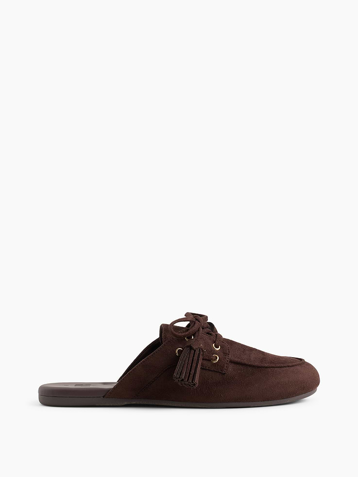 Image number 1 showing, Vegan Suede Tassel Moc Mules