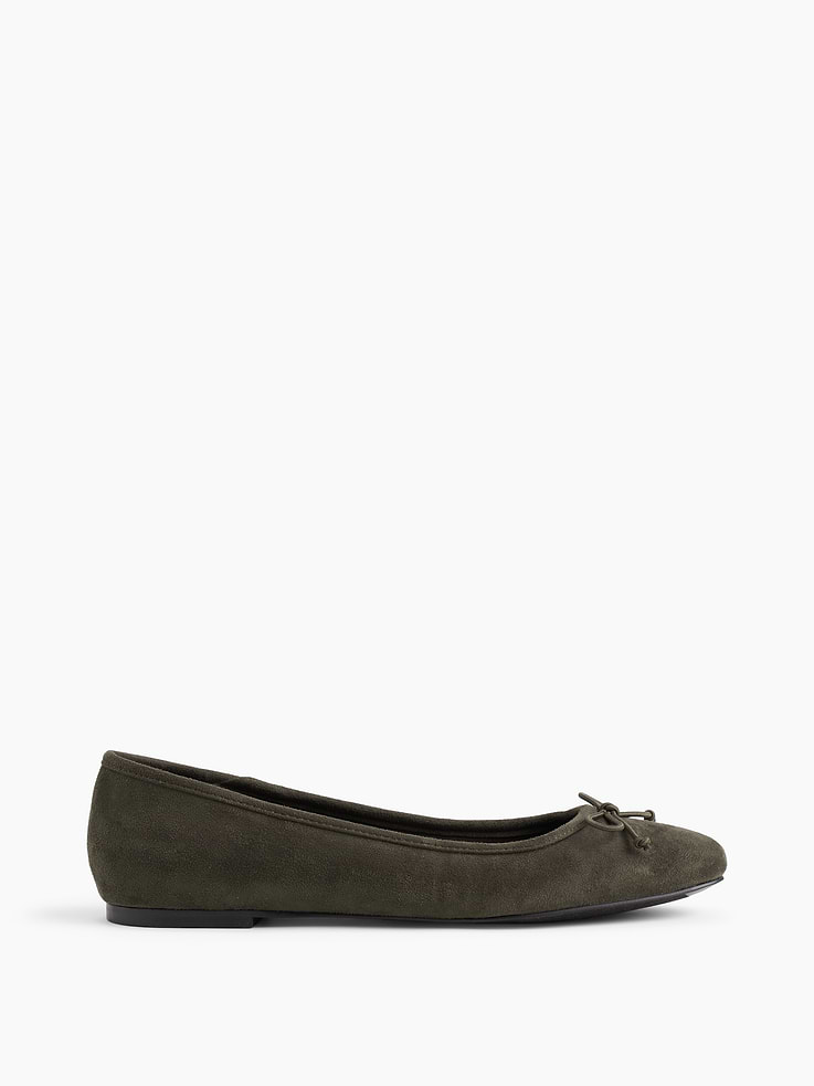 Image number 1 showing, Vegan Suede Ballet Flats