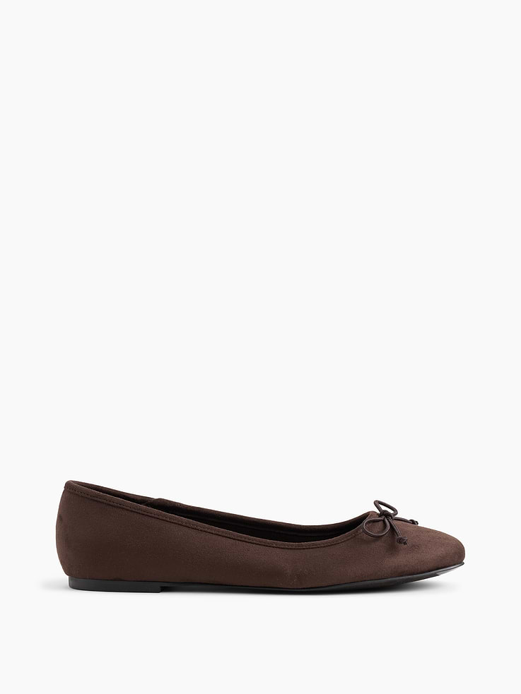 Image number 1 showing, Vegan Suede Ballet Flats