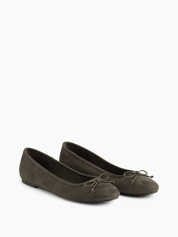 Vegan Suede Ballet Flats
