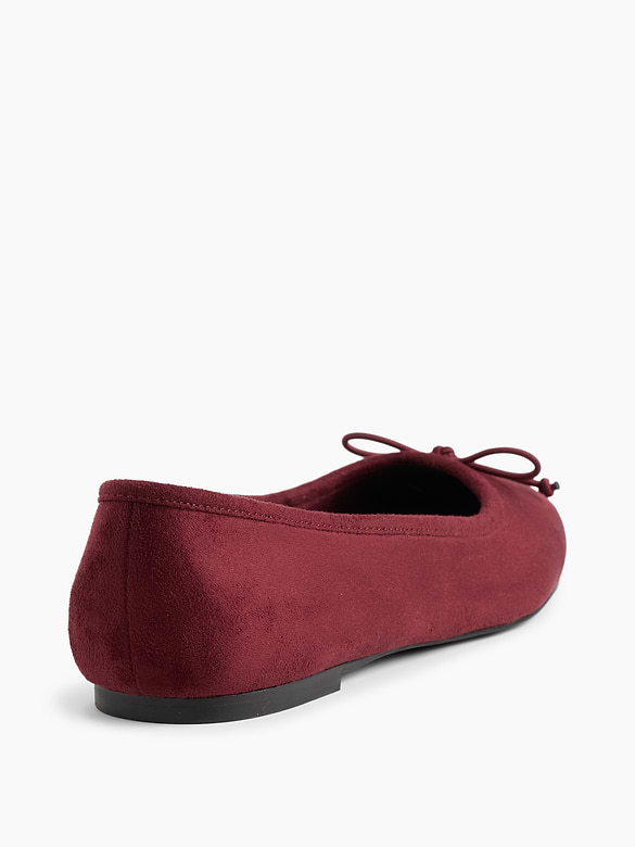 Vegan Suede Ballet Flats