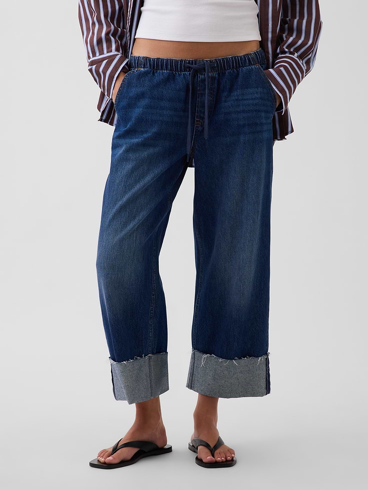 Image number 2 showing, Low Rise '90s Loose Easy Crop Jeans