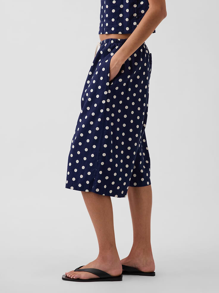 Image number 3 showing, Linen-Blend Relaxed Easy Culotte Pants