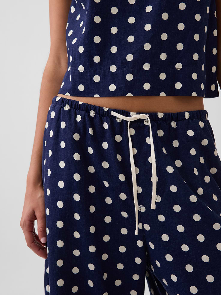 Image number 8 showing, Linen-Blend Relaxed Easy Culotte Pants