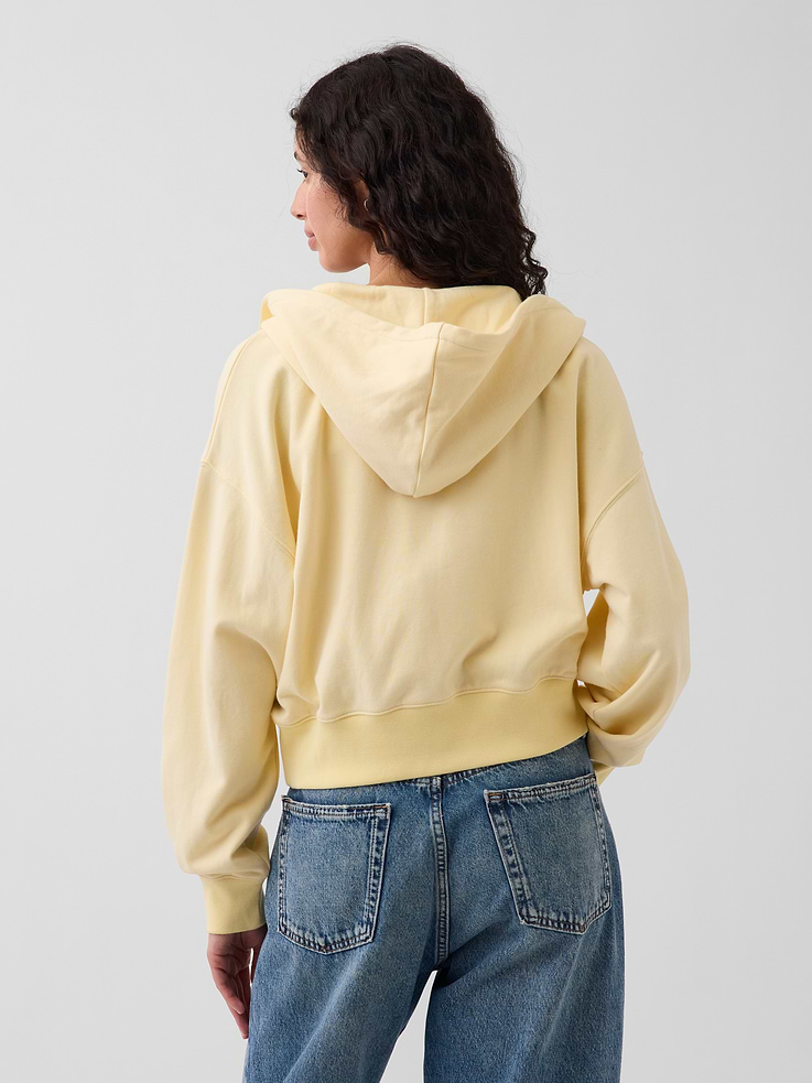 Image number 3 showing, VintageSoft Terry Oversized Wedge Zip Hoodie