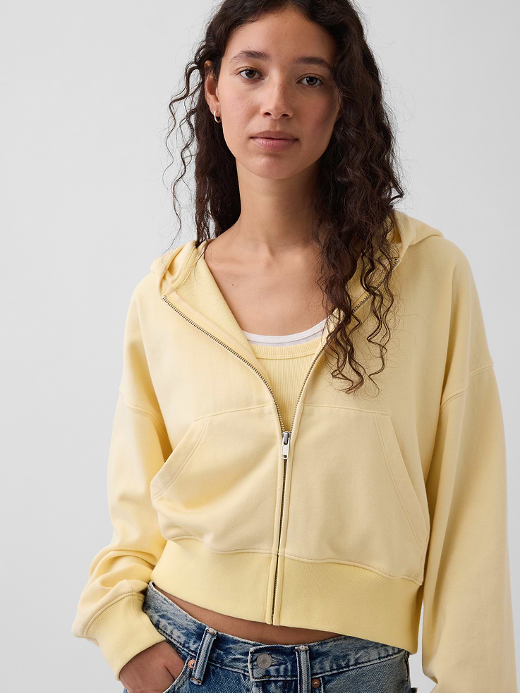 Image number 4 showing, VintageSoft Terry Oversized Wedge Zip Hoodie