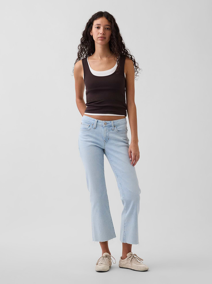 Image number 1 showing, Low Rise Long & Lean Crop Jeans