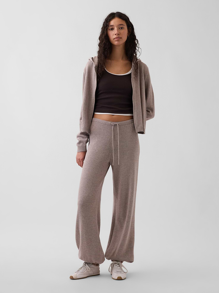 Image number 1 showing, 100% Cotton Relaxed Sweater Joggers