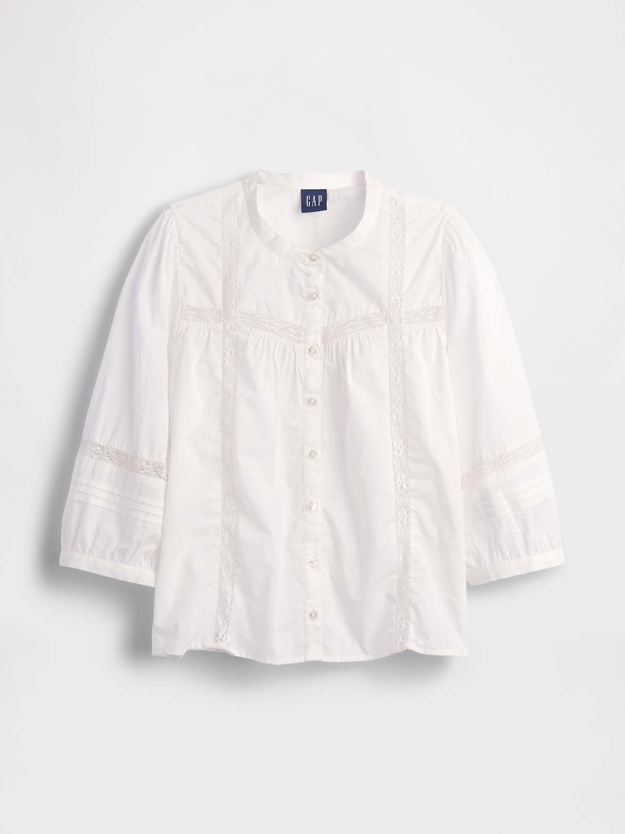 00’s old gap swing top!! Lace-Trim Button-Front Swing Top | Gap